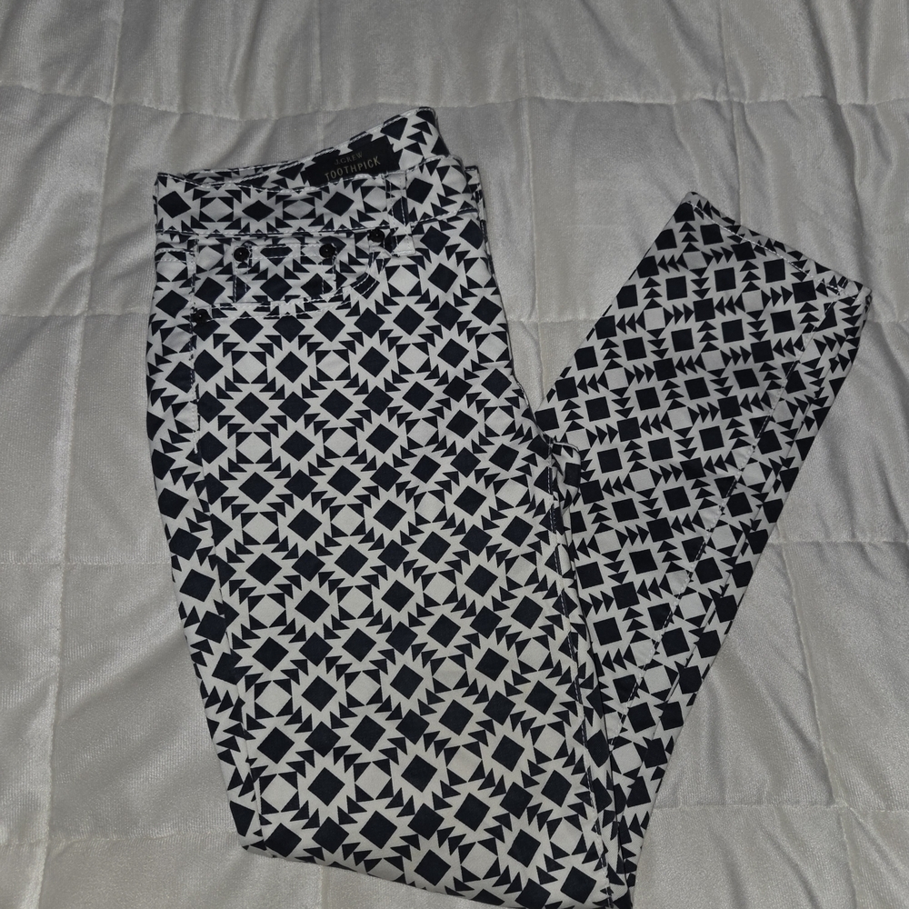 J.Crew Toothpick Patterned Pants - Picture 4 of 4